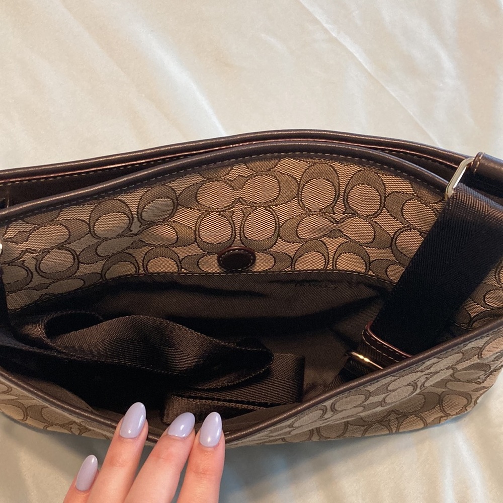 Coach Signature Print Canvas Satchel - image 3